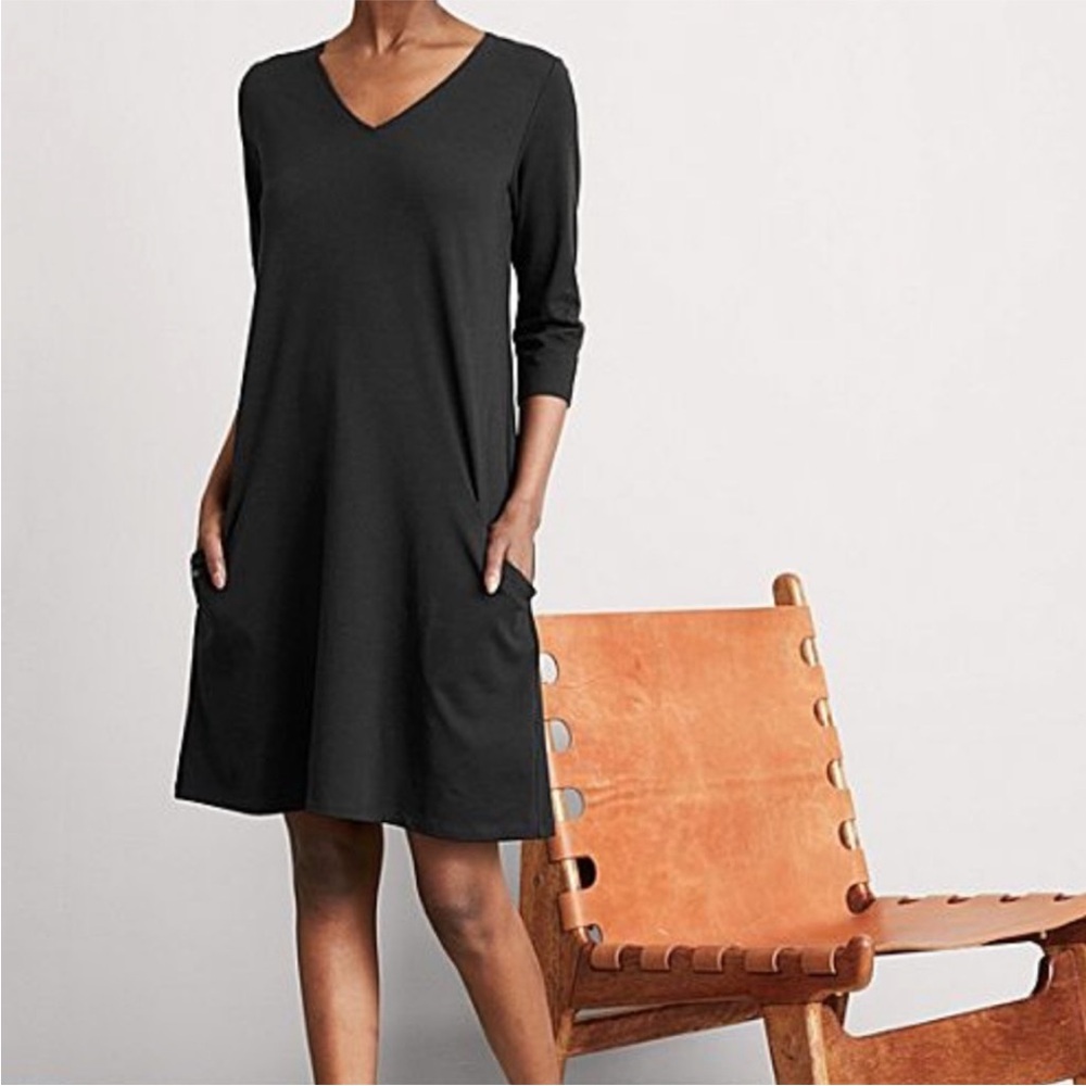Eileen Fisher V Neck A Line Dress NWT